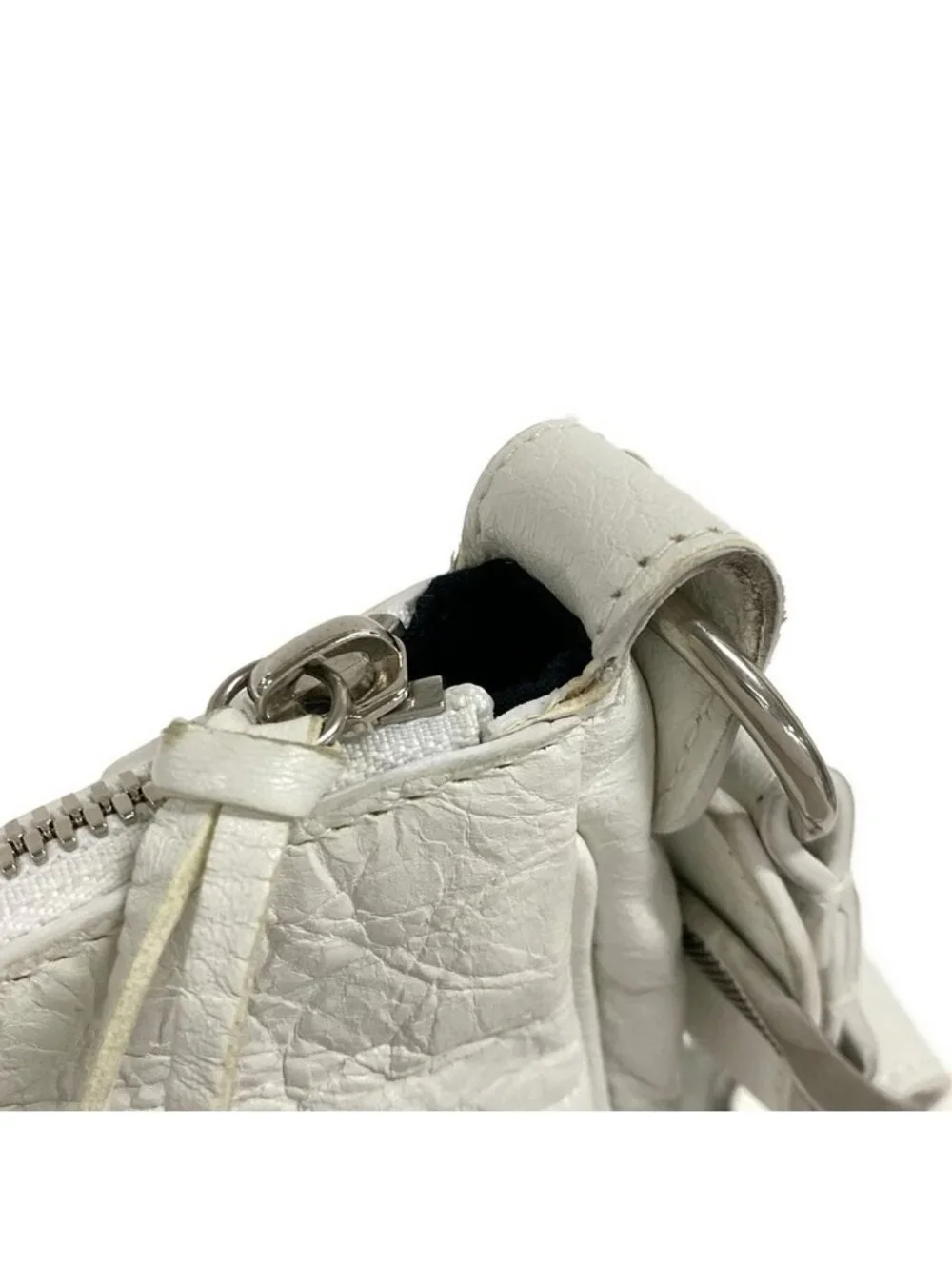 Balenciaga Shoulder Bag le Cagole XS White Leather - Picture 12 of 15